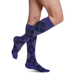 Microfiber Shades Calf - Purple Argyle