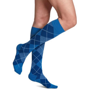 Microfiber Shades Calf - Royal Blue Argyle